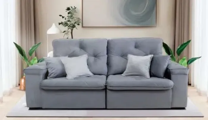 Sofá Retrátil e Reclinável 2,30m DIVIDIMOS EM ATÉ 10X SEM JUROS