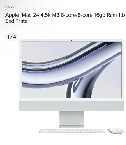 APPLE IMAC M3 NOVO 6meses