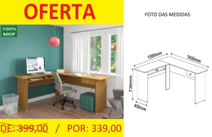 Escrivaninha - poucas unidades