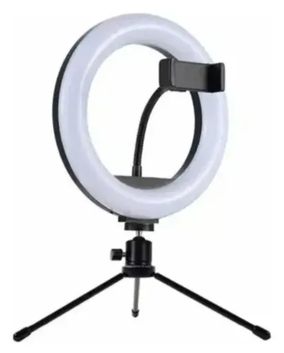 Ring light tripé de mesa suporte de celular 8 polegadas