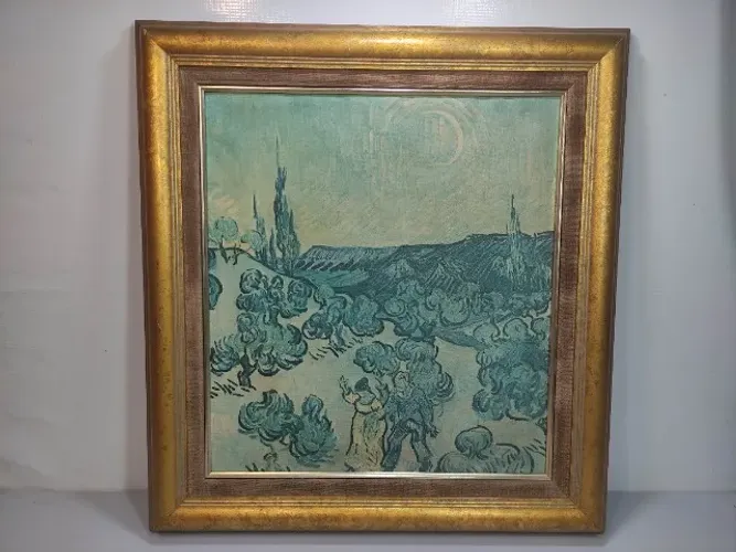 Quadro Antigo 64x60 Van Gogh Passeio Ao Crepúsculo 4c9 (Usado)