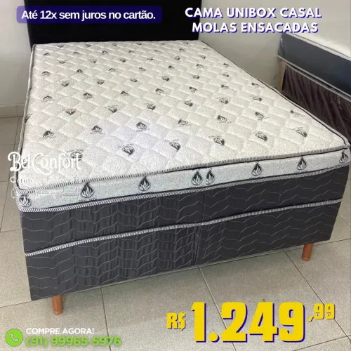 Cama Unibox Casal Molas Ensacadas Frete Grátis