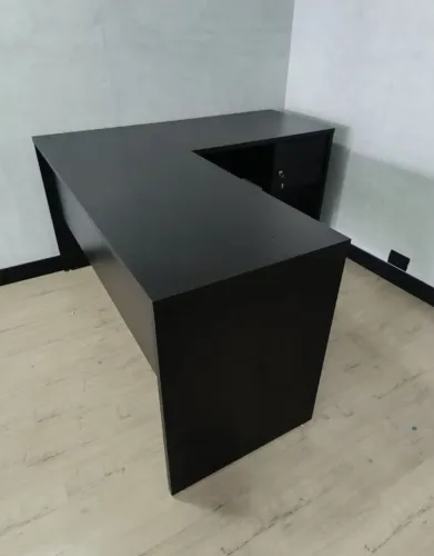Escrivaninha em formato L MDF 25mm Nova 2 Gavetas 1.60m à 1.80m x 1.50m - Entrego Montada 