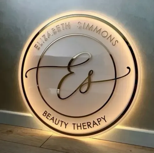 Placa em neon led 70x70cm personalizado