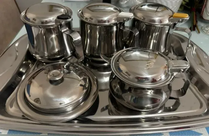 Jogo de Chá e Café 7 peças inox