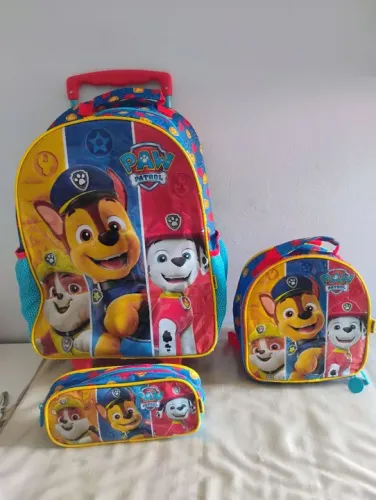 Mochila de rodinhas Patrulha Canina - Kit Completo