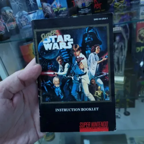 Super Star Wars SNES Super Nintendo Apenas O Manual de Instruções ORIGINAL RARIDADE