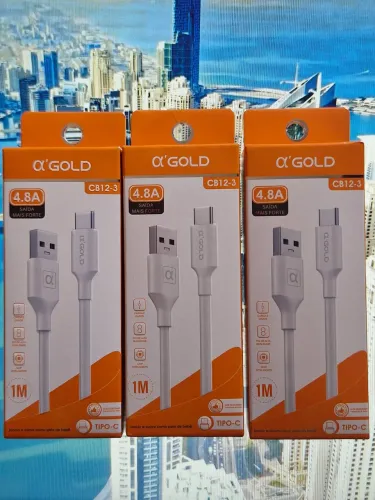 Cabo Carregador Agold Reforçado - Type-Motorola - Xaiomi - Samsungc