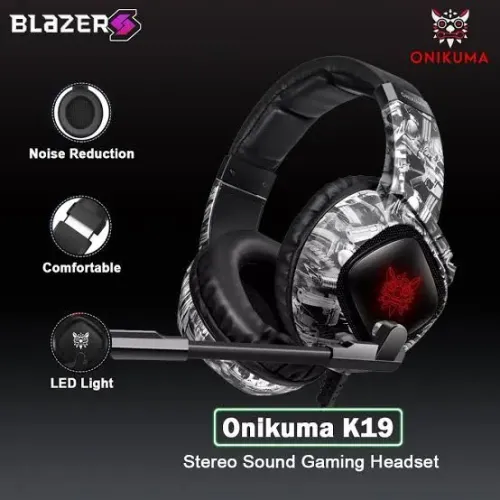 Headset Gamer Onkuma K19 - Som Estéreo - LED - Conforto