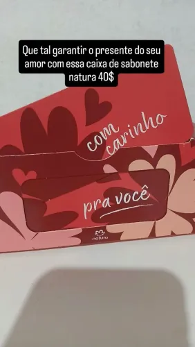 Caixa de sabonete Natura para presentear