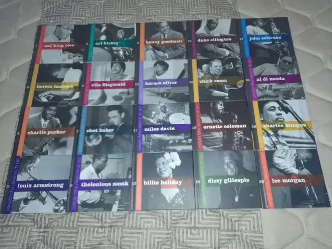 Coleção Clássicos do Jazz - 20 CDs - Completo - Excelente Estado
