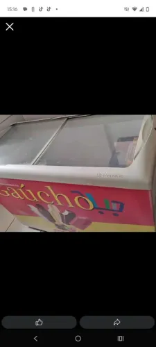 Freezer Expositor Horizontal Metal Frio para açaí e sorvetes semi novo com garantia de 90 