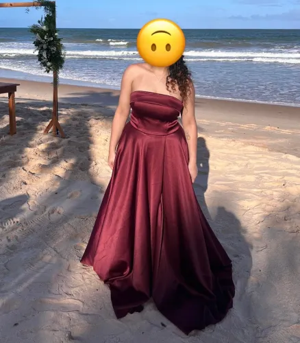 Vestido de Festa Marsala / Vinho