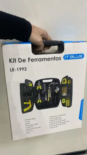 Maleta de Ferramentas 26 Peças Uso Doméstico Kit Chaves Completa LE-1992 IT BLUE - COimbra