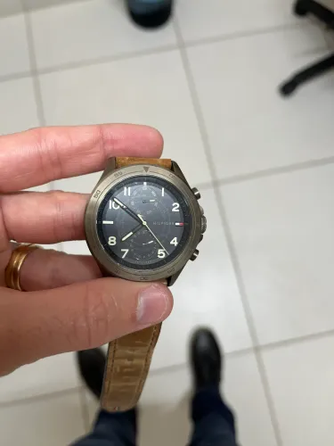 Relógio Tommy Hilfiger Masculino Couro Marrom - Original