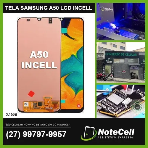 Tela Display Para Samsung A50 Incell 3.150B - Instalação Expressa Em 30 Minutos!