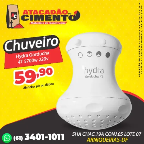 Chuveiro Hydra Gorducha 4T 5700w 220v