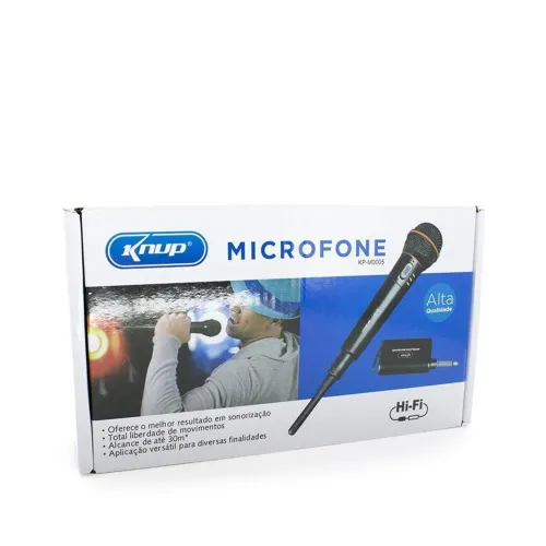 Microfone Sem Fio Knup KP-M0005 - Alta Qualidade!