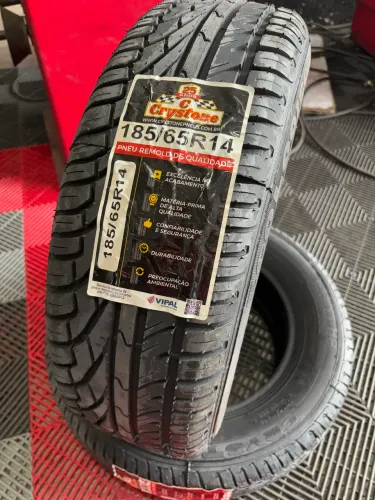 Pneu Remolde 185/65 R14 Crystone 100% vipal