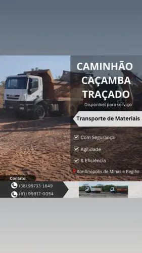 Aluguel , locação , diária caminhão caçamba basculante traçado
