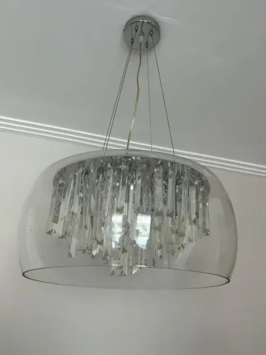 Lustre Cúpula transparente Cristal em Led