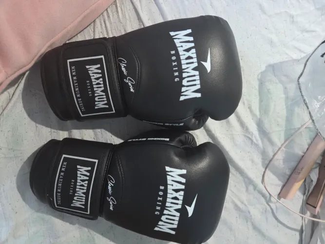 Kit Boxe/Muay Thai Maximum Luva 14 OZ e Caneleira M