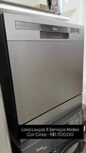Lava Louças 8 Serviços Midea Cor Cinza