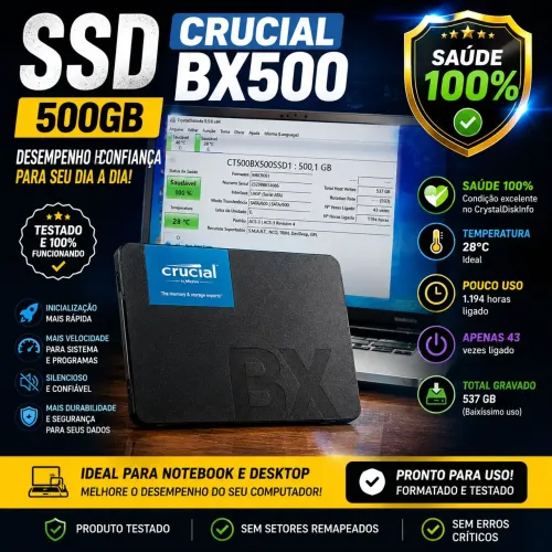 HD SSD 480GB - CRUCIAL