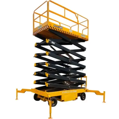 Plataforma Elevatória Tesoura Elétrica (Bateria) MEGA KingLift 14M - Usada - Ótimo Estado