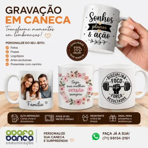 Caneca de Porcenala Personalizada