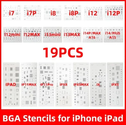 Kit Stencil Bga Reballing Com 19 Peças iPhone (99995.9905 zap)