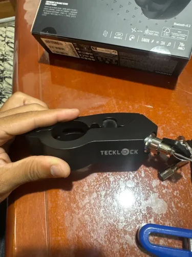 Kit Segurança para Moto - Trava de Manopla Tecklock + Trava de Disco