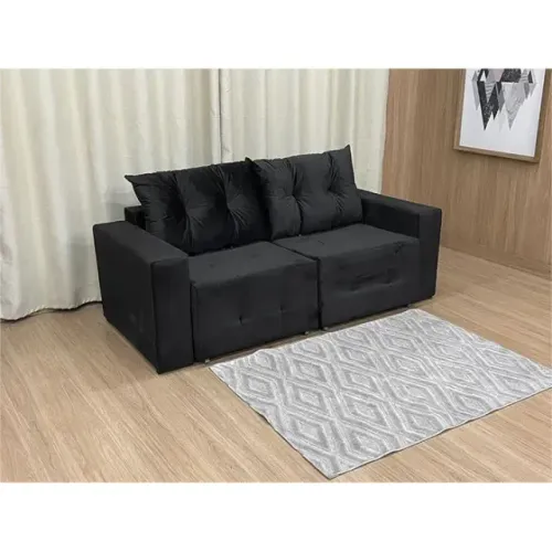 Sofá Retrátil 1,80m Havaí Preto