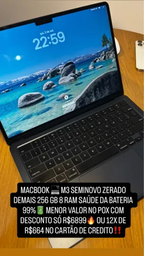 MacBook m3 bateria 99% novo demais