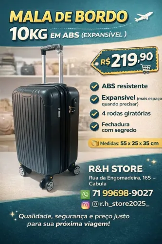 Mala de Bordo 10kg ( Expansível )