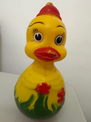ANTIGO BRINQUEDO ANOS 70 - PATO JOÃO BOBO - KYOWA - MEDINDO : 23 CM