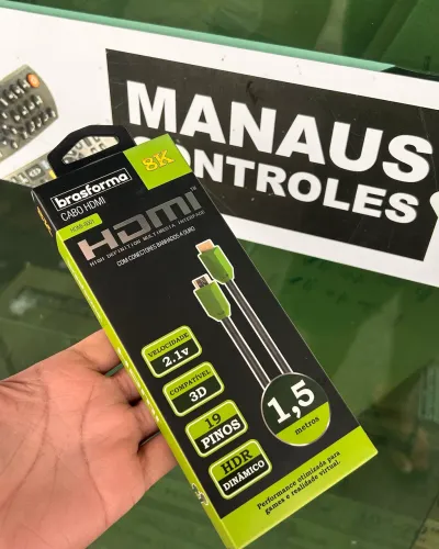 Cabo Hdmi 8K de 1,5M Versão 2.1 Ultra Rápido 