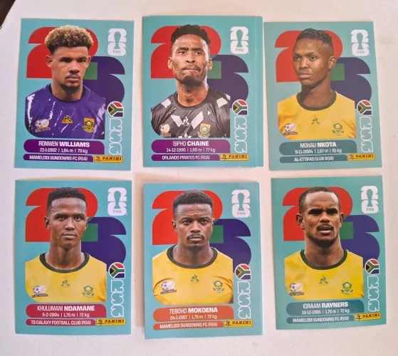 Figurinhas Copa  do Mundo FIFA 2026 - Seleção da África do Sul 
