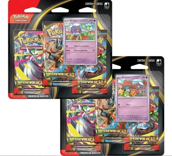 Blister triplo pack mega evolução 