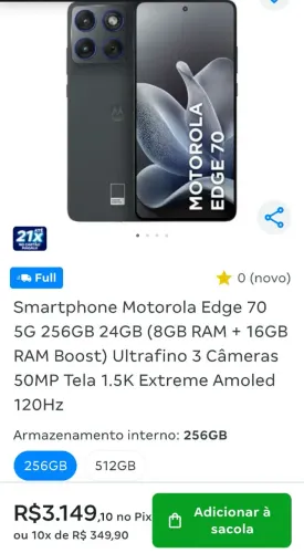 Motorola Edge 70 Lançamento, 2000 pra vender rápido, menor preço já.