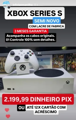 Xbox Series S na caixa + Garantia Loja
