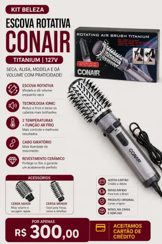 Escova rotativa conair