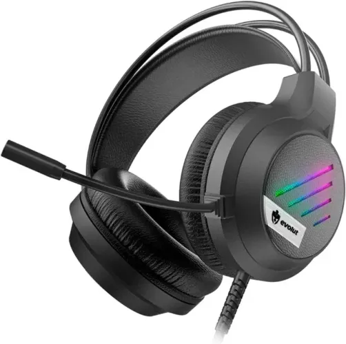 Fone De Ouvido Headset Gamer Evolut Lesh Eg-306 Led Rainbow