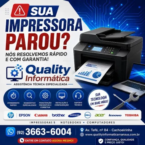 Impressoras Epson HP Samsung Brother Canon Elgin Bematech