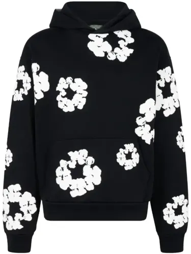 Casaco Denin Tears - Preto com Detalhe Branco