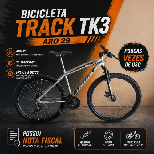 Bicicleta Track TK3 aro 29 / freio a disco
