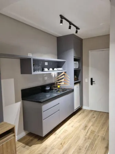 Studio mobiliado para locação no Helbor Patteo Bosque Maia  29m², vaga e lazer completo em