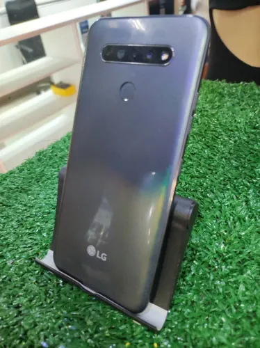Celular LG K41S 32 GB Biometria Platinum seminovo funcionando perfeitamente
