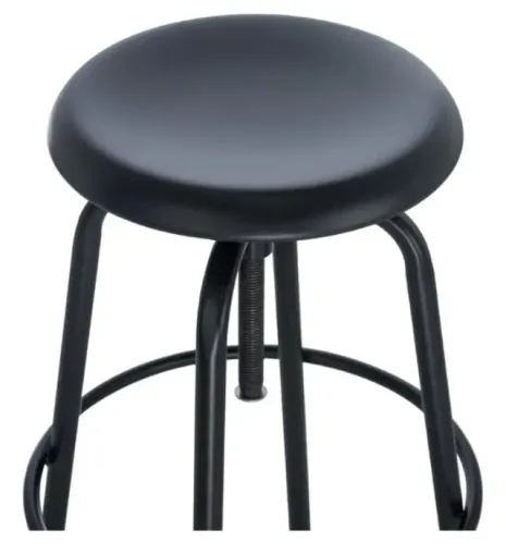 Banqueta Alta Cozinha Giratória Flint Industrial Loft Aço Cor Preto