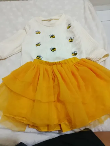 Conjunto casaco infantil menina e saia de tule 12 a 18 meses